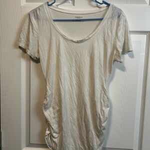 White Motherhood Maternity Shirt